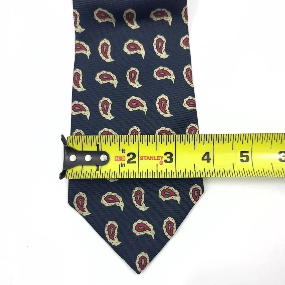 Polo Ralph Lauren Vintage Silk Tie Blue Red Paisley Pattern Made in USA